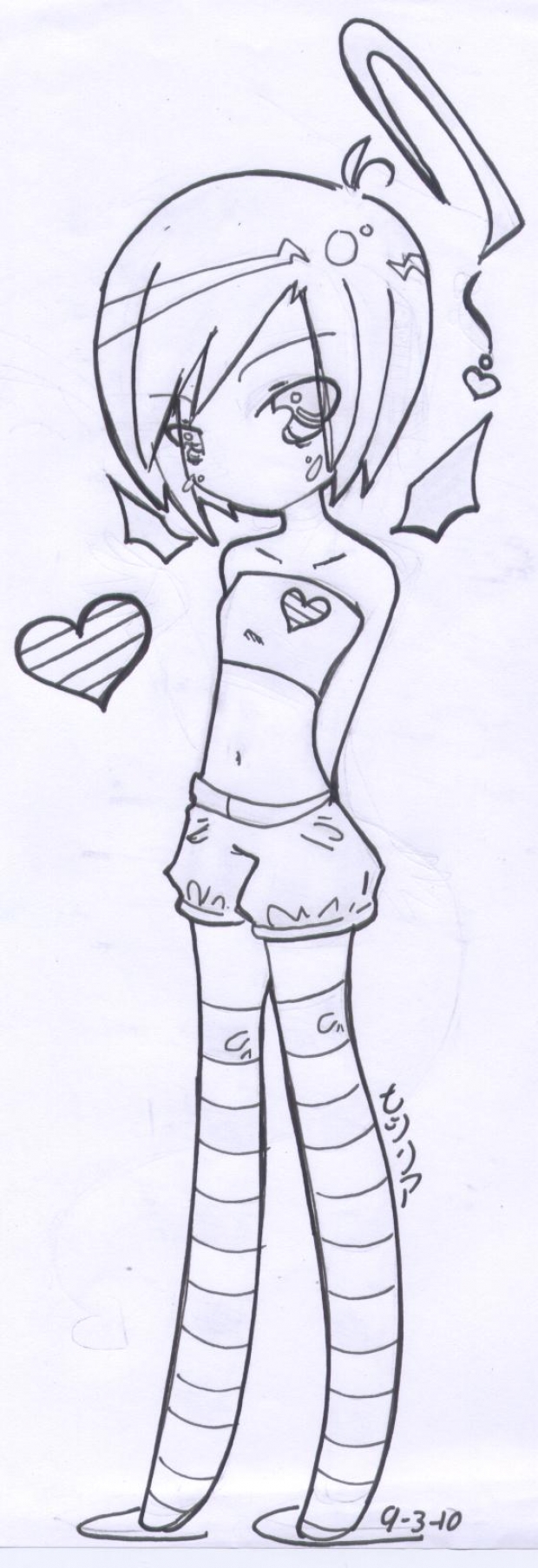 Demon Cutie line art