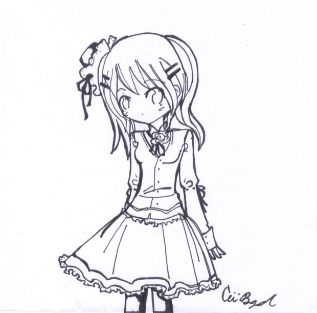 :loli drop: (line art)
