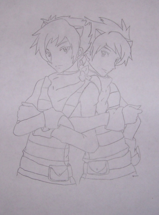 Cheshire Twins (Line-art)