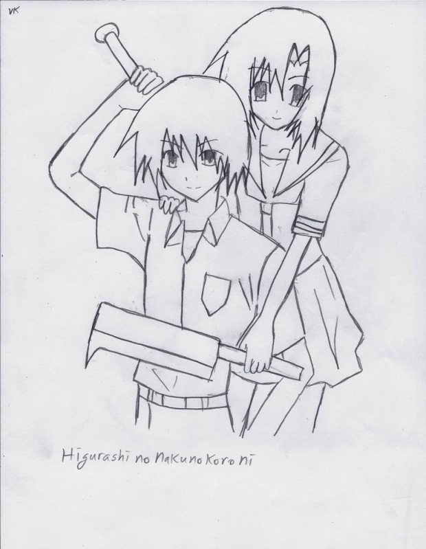 Keiichi Maebara and Rena Ryuugu