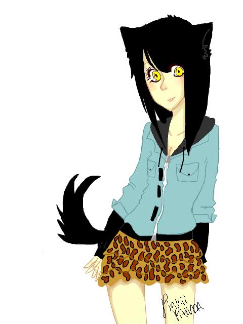 Mysterious Black Wolf