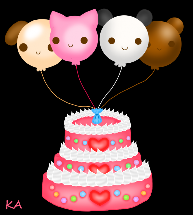 Kawaii Birthday Cake