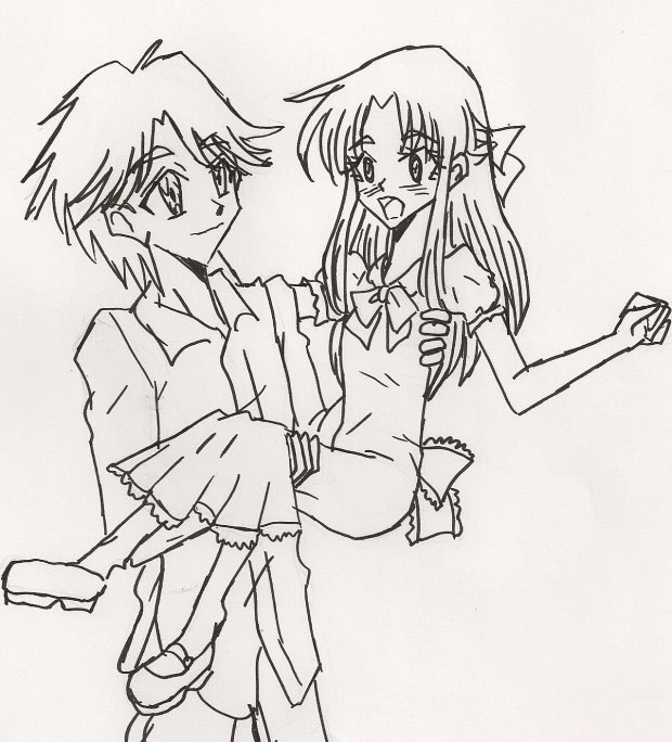 Mari and Kaki (uncolored)