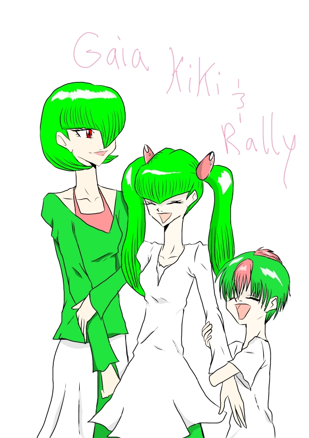 My Gijinka OCs Gaia, Kiki and Rally