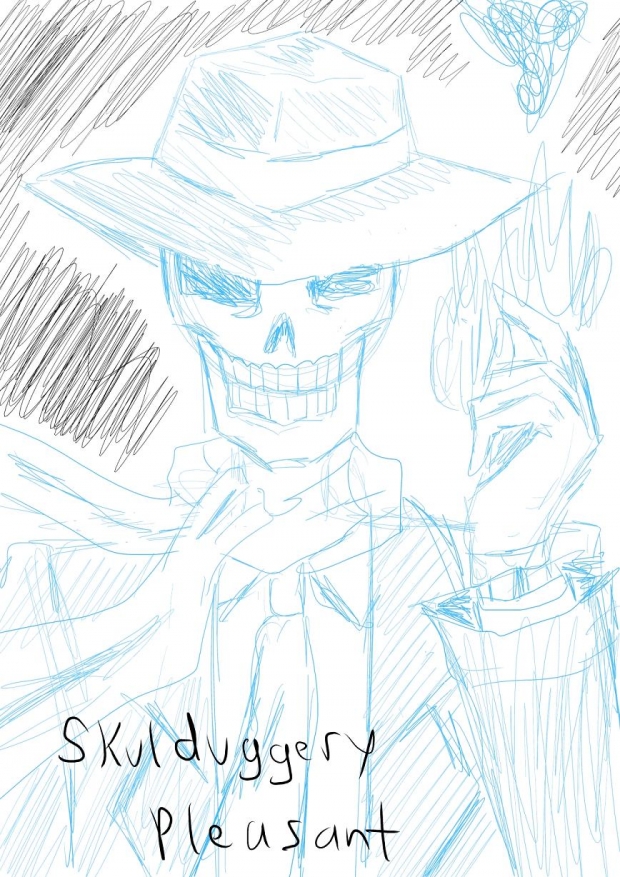 Skulduggery Pleasant Scribble