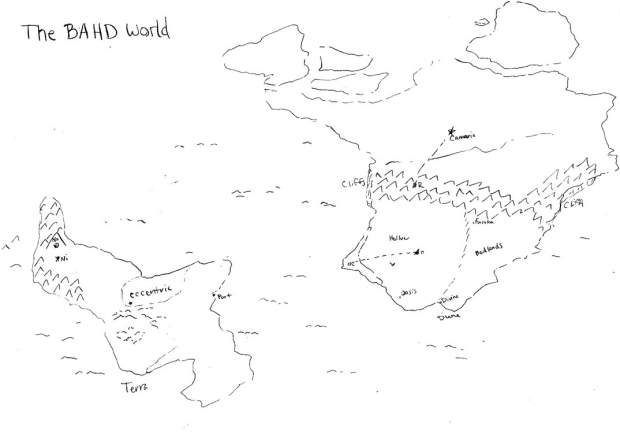 BAHD World Map outline