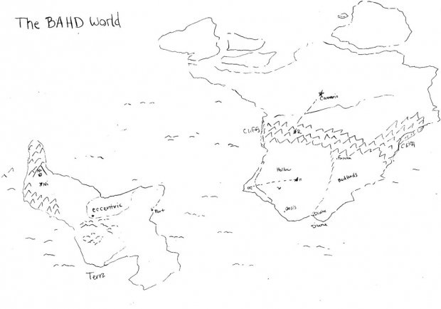 BAHD World Map outline