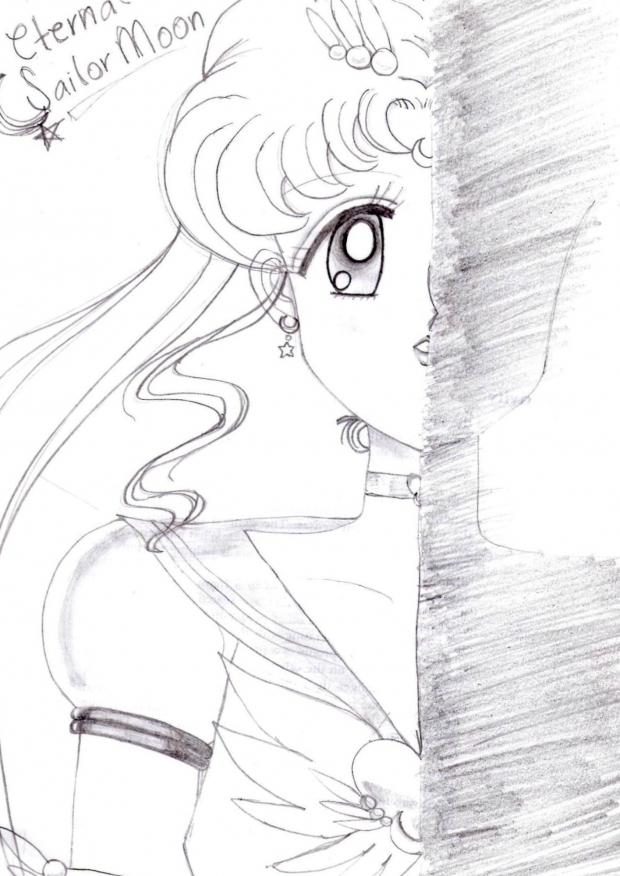 eternal sailor moon (w&b)