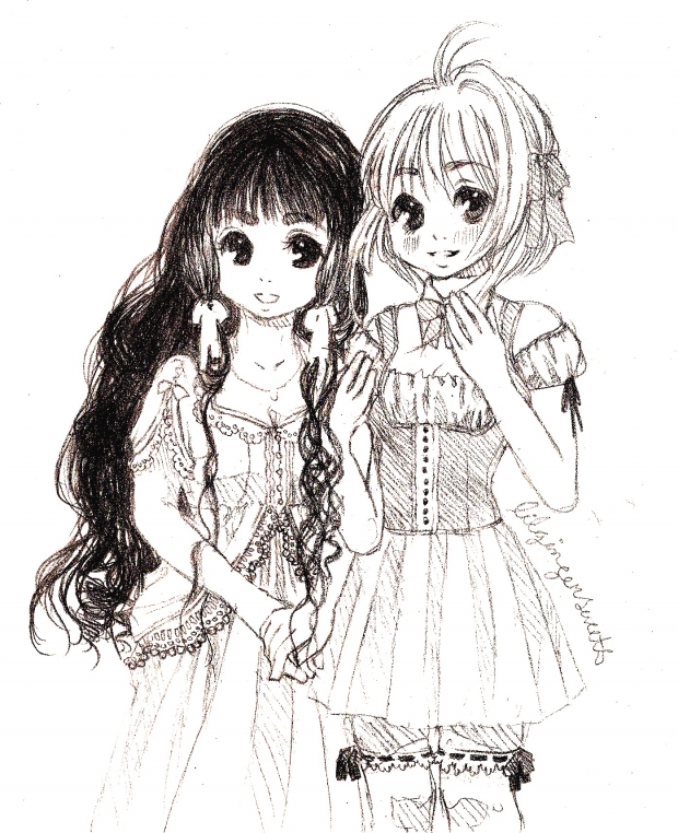 Sakura and Tomoyo