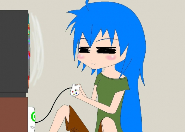 konata playing video games =A=