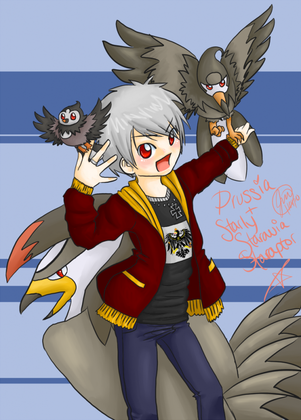 POKETALIA - Prussia + Starly Evos