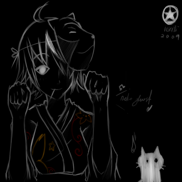 A Girl with Kitsune Mask