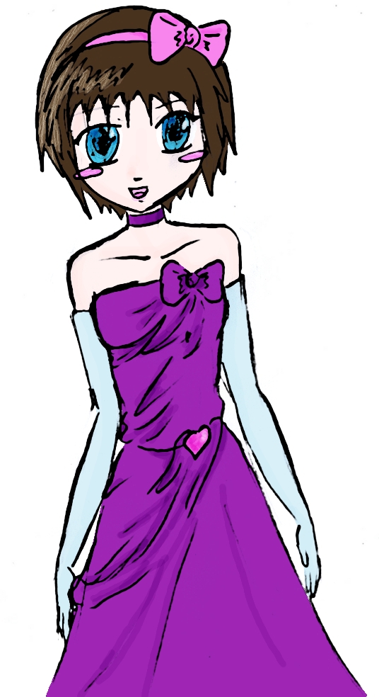 dressed in,.. a dress!