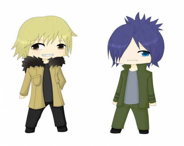Chibi Dino and Mukuro