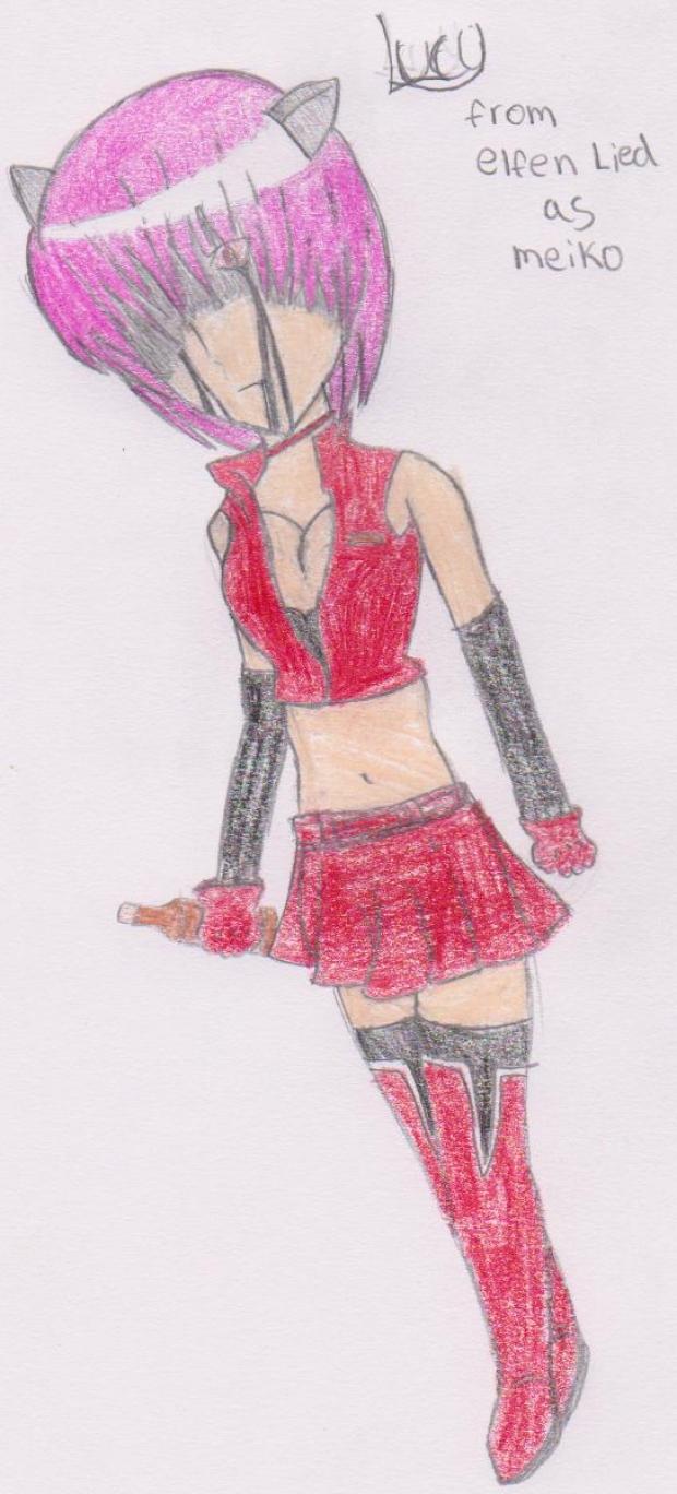 Lucy as Meiko from elfen lied