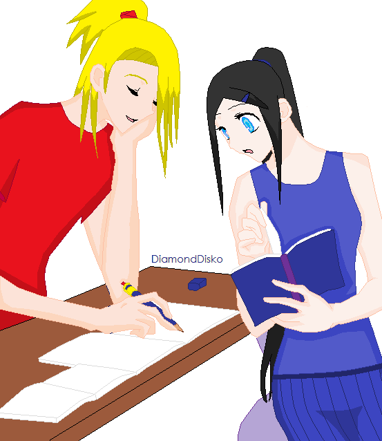 Deidara Helping Kasumi (Akatsuki High)