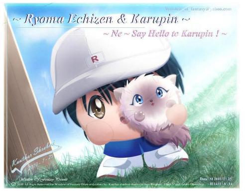 Ryoma and Karupin in bomb style