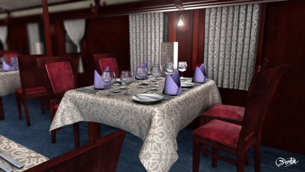 3D Modeling - Dining Car Interior #2