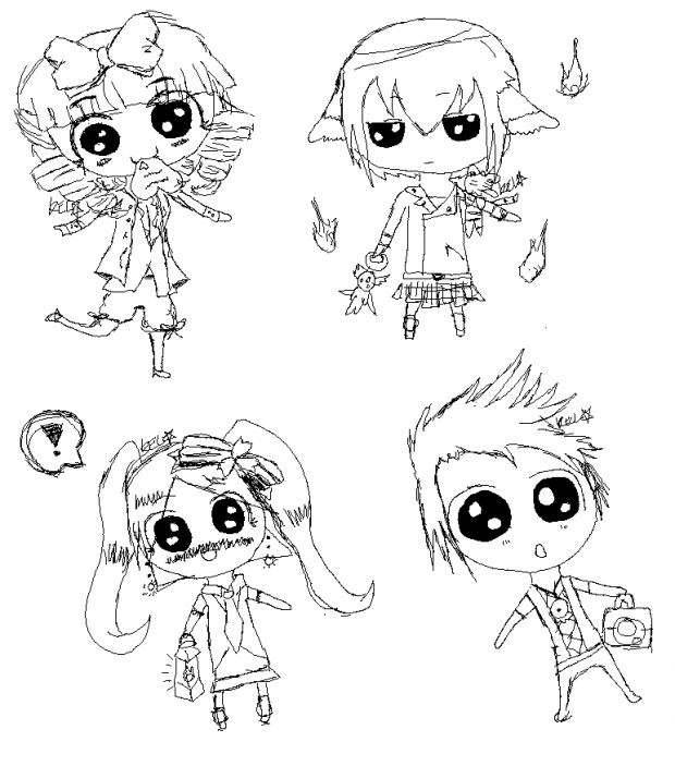 Tinierme Chibi Sketch Dump :D