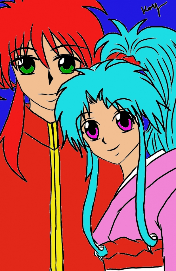 Kurama and Botan