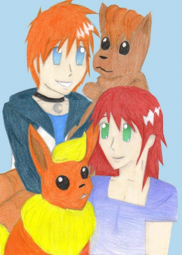 Myself and Ozzy as pokemon trainers!