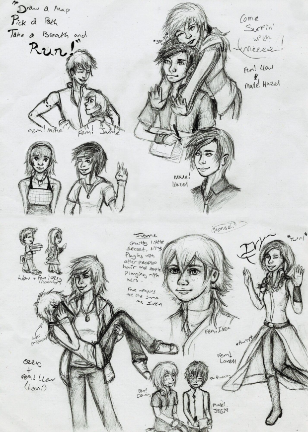 Genderbend sketch dump