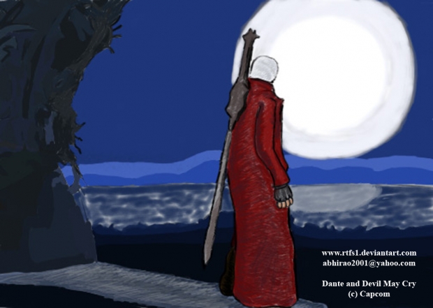 Dante in the moonlight