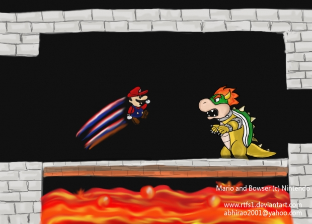 Facing Bowser
