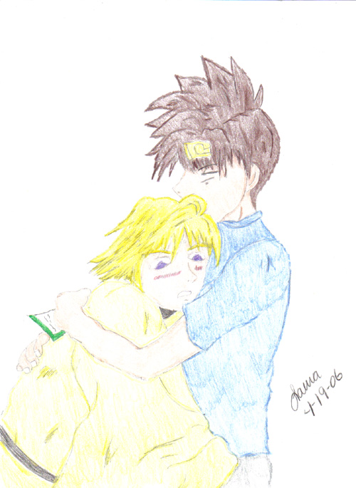 Goku Hugging Sanzo