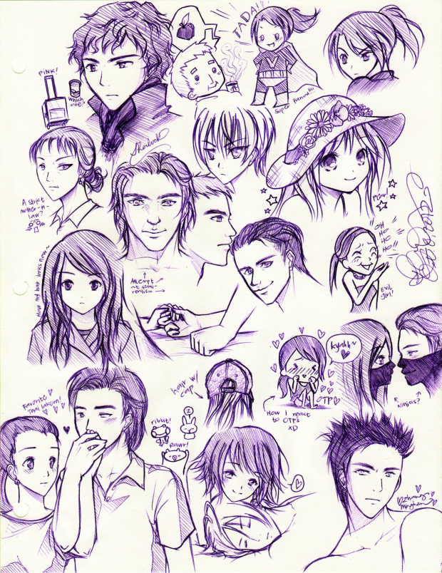 Purple Pen Doodles