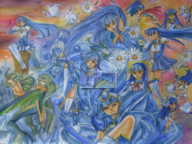 Magic Knight Rayearth- Umi Ryuuzaki Painting