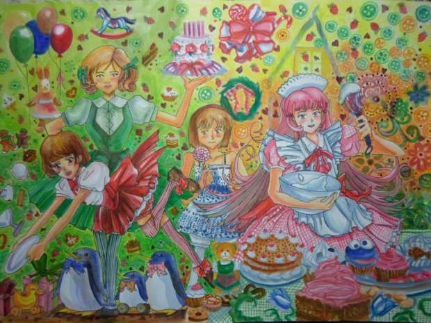 Sweet Party Painting A3