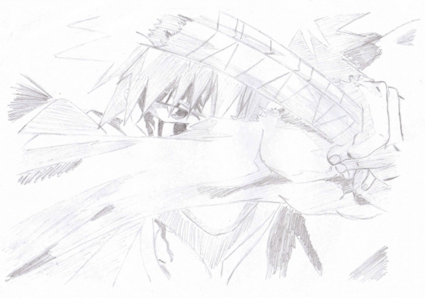 Ichigo swinging his zanpukto