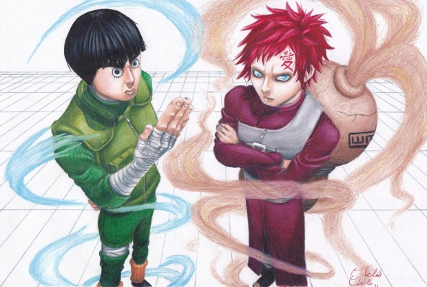 Gaara and Rock Lee