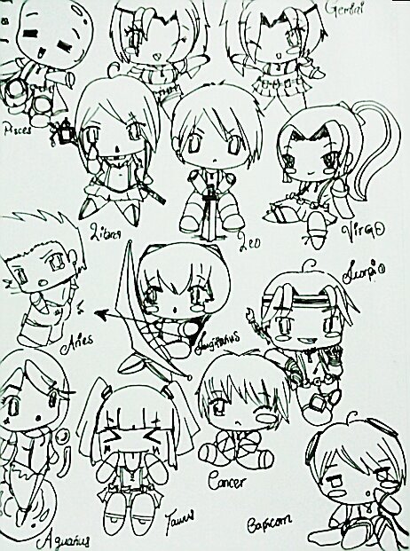 12 horoscope chibis