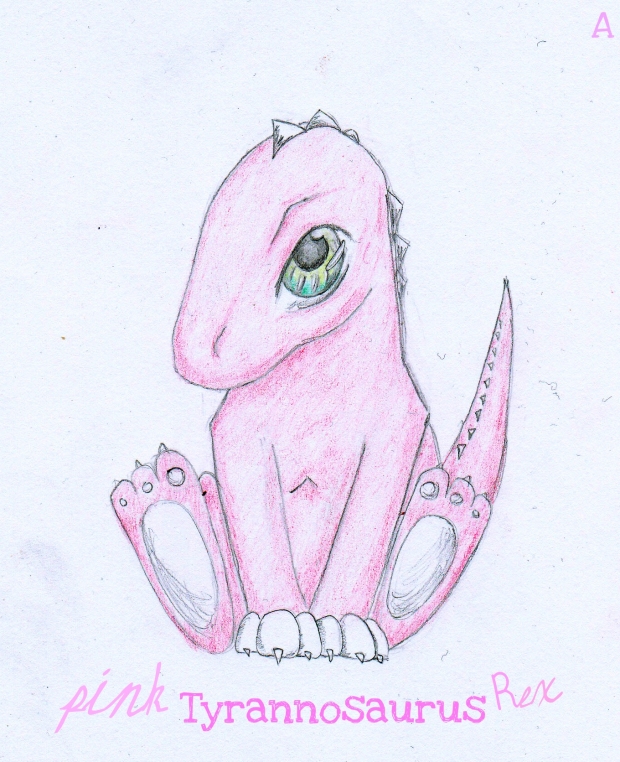 .pink T-rex