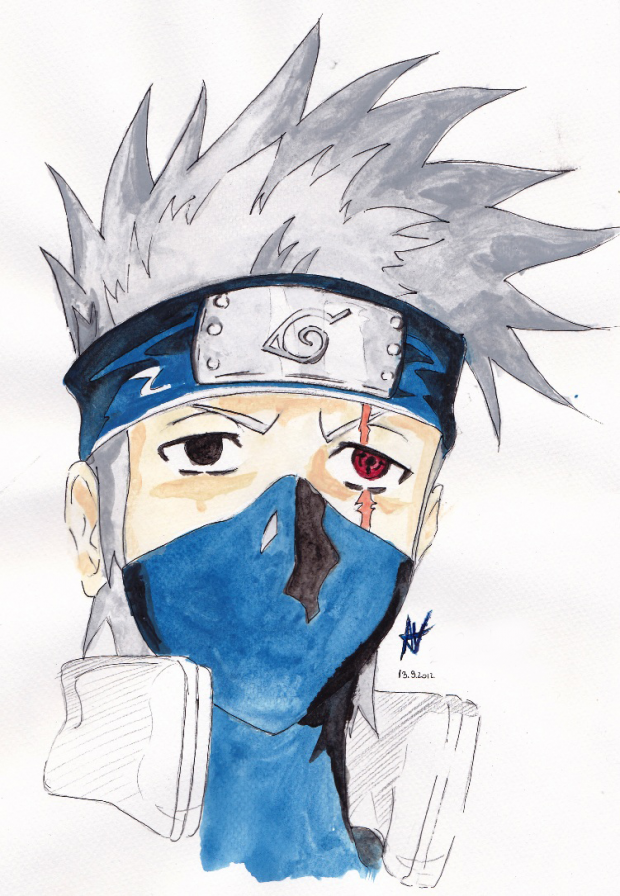 .Kakashi (watercolors?)