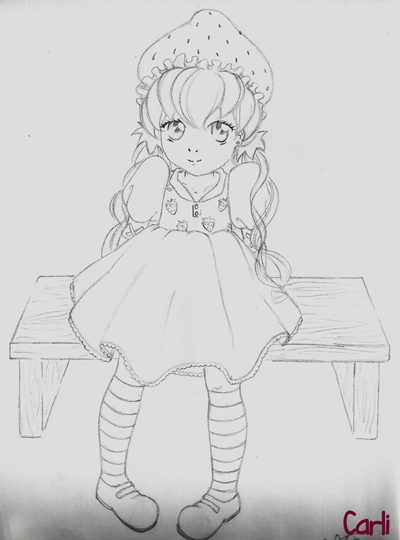 Little strawberry rainbow (without color)