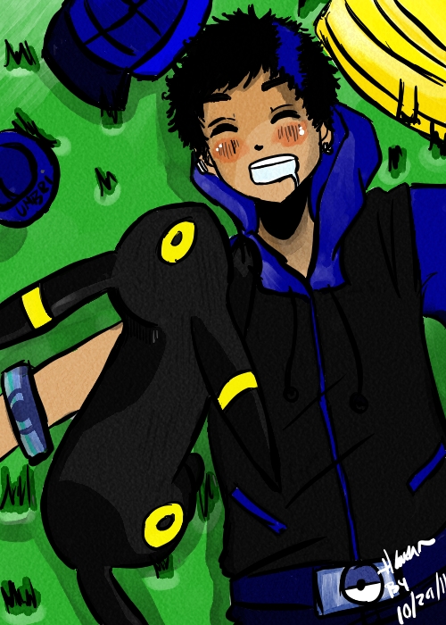 Aaron and Umbreon.