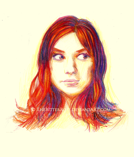 Amelia Pond sketch portrait