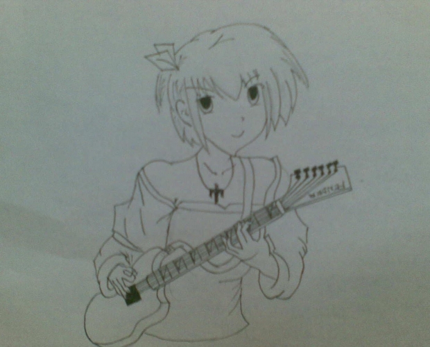 Anime guitar girl