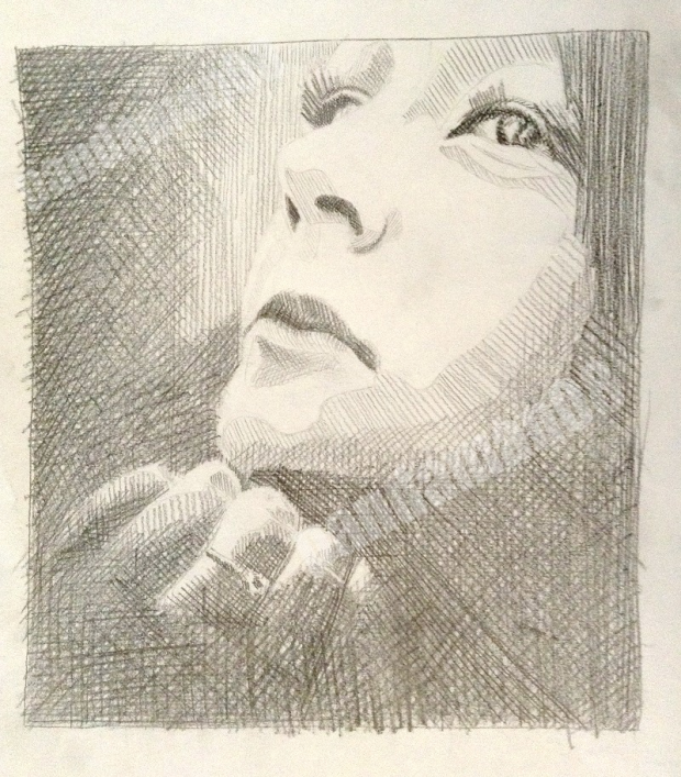 Hatch Crossing Drawing of a Lady ^^