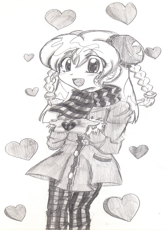OC chibi pencil sketch