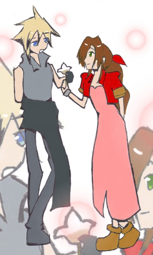Cloud and Aerith