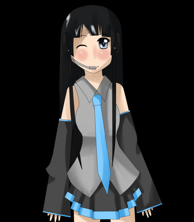 Mio Akiyama: Miku cosplay