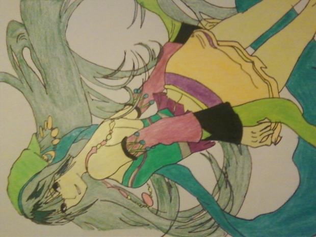 Green Haired Anime Girl