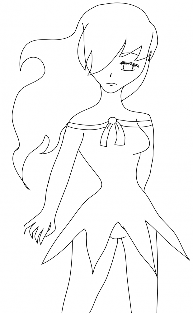Dasha the Darkrai Line art