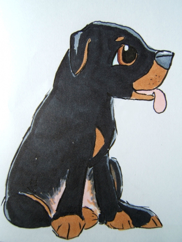 Rottie Chibi Dog