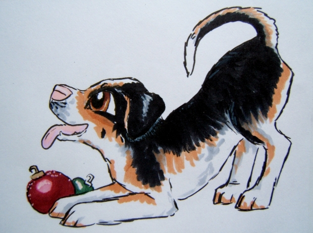 Christmas Time - Beagle Chibi