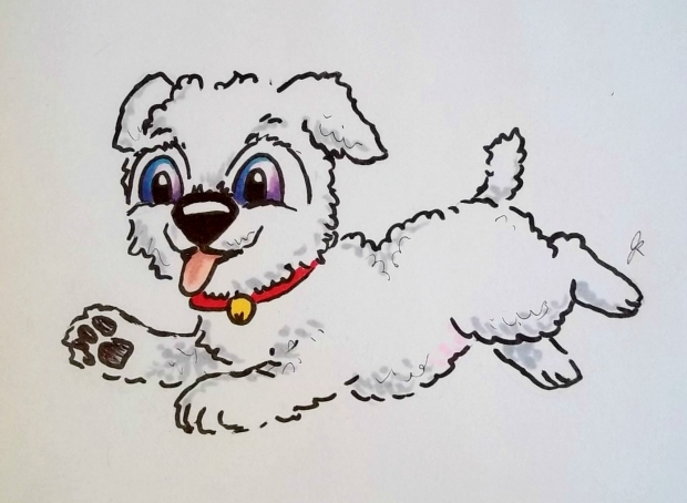 Maltese chibi dog